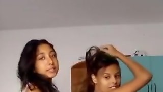 Sexy college girl gipsies dancing on webcam